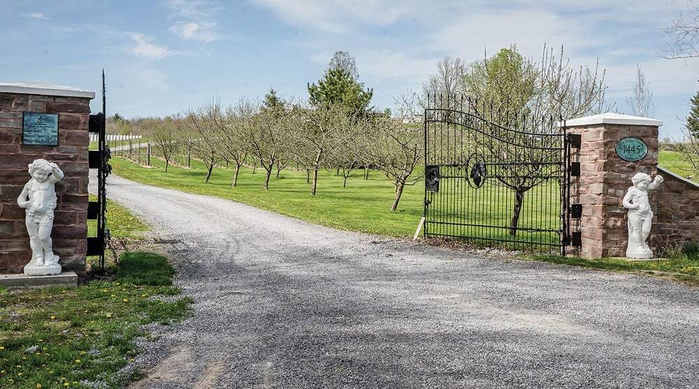 Gates to winery